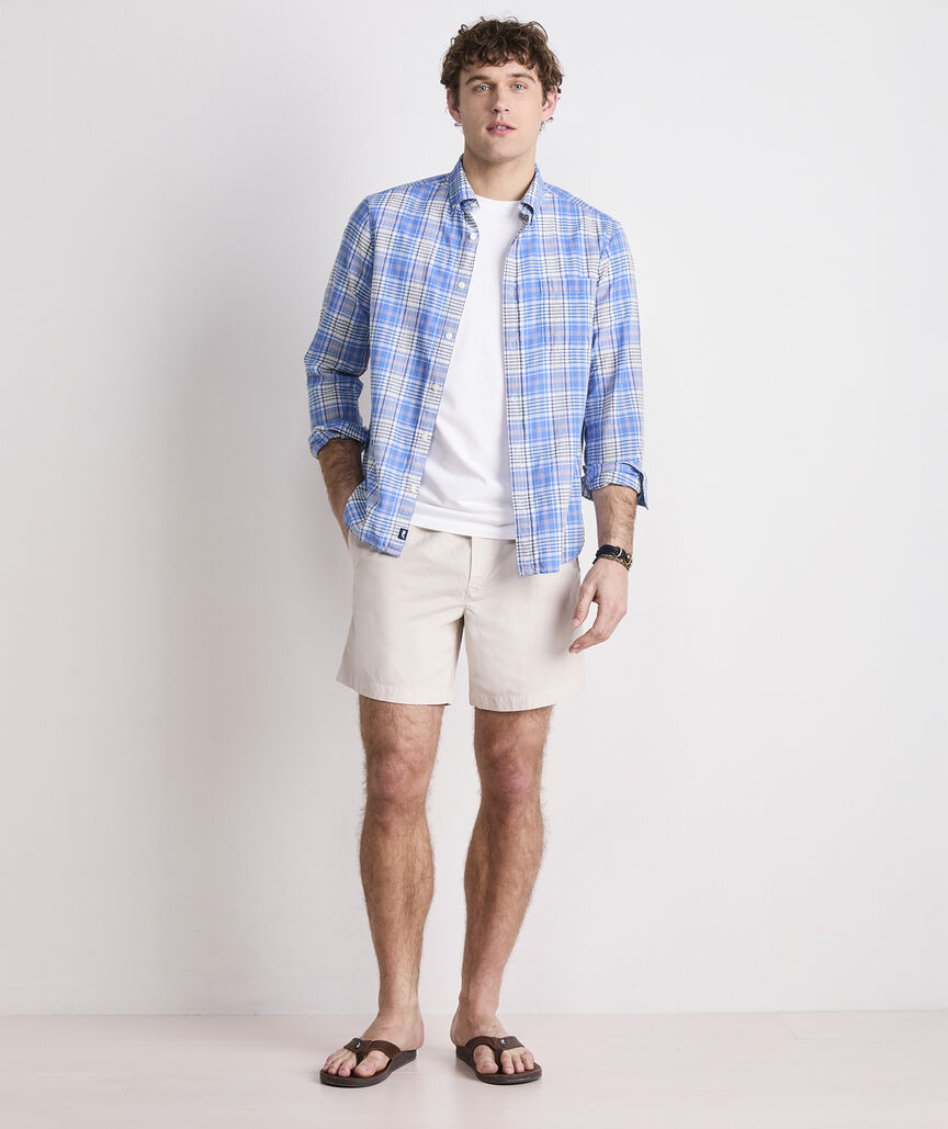 Vineyard Vines Long Bay Plaid Madras Shirt