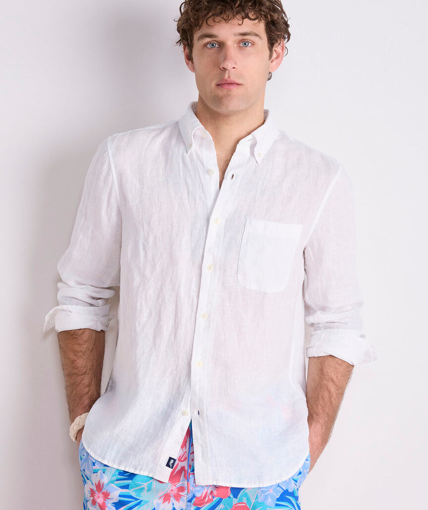 Vineyard Vines Surfside Solid Linen Shirt