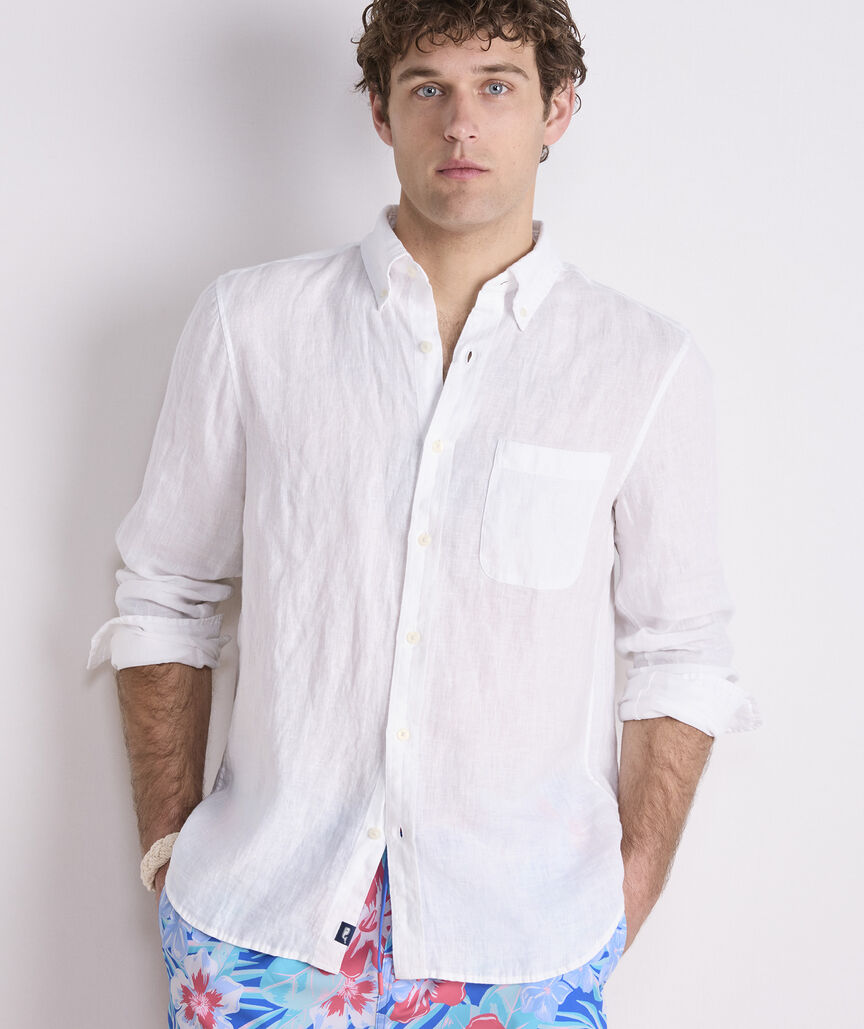 Vineyard Vines Surfside Solid Linen Shirt