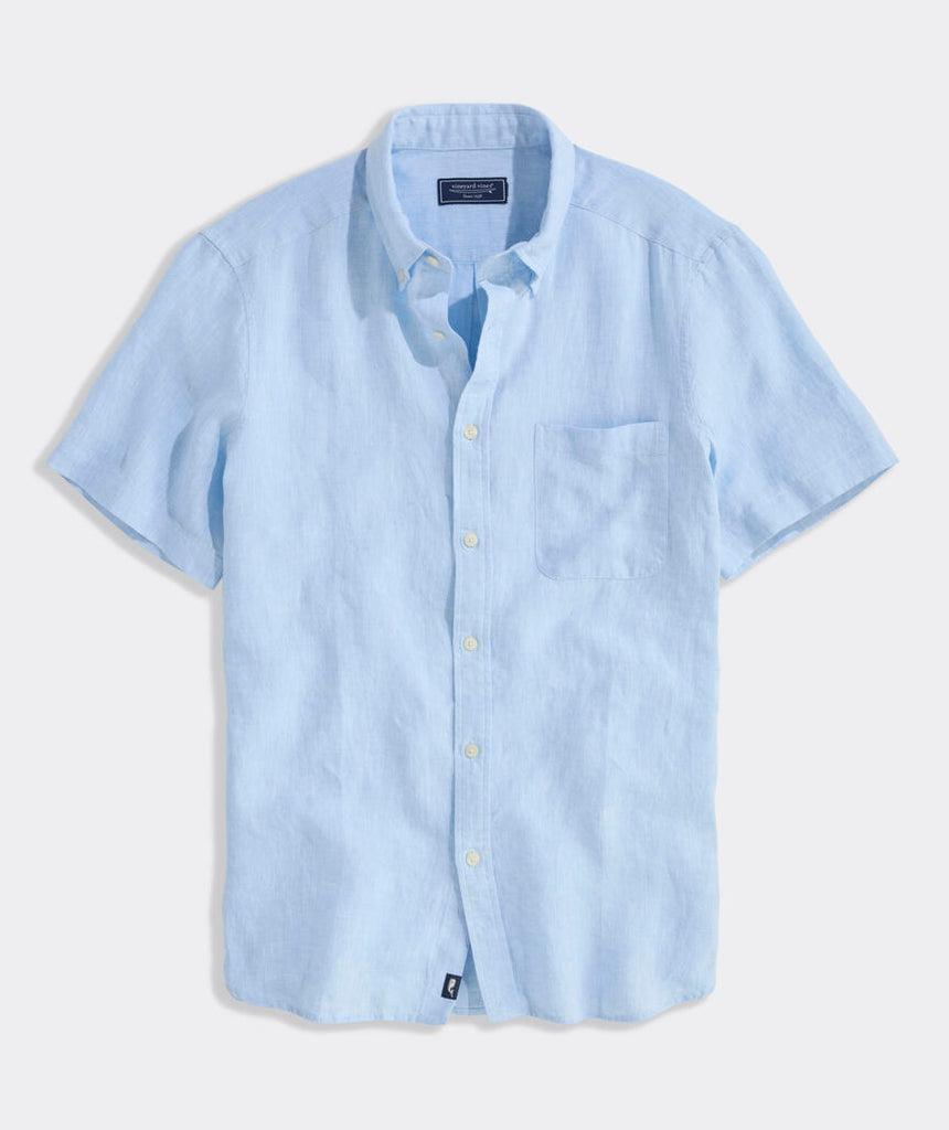 Vineyard Vines Surfside Solid Linen Short-Sleeve Shirt