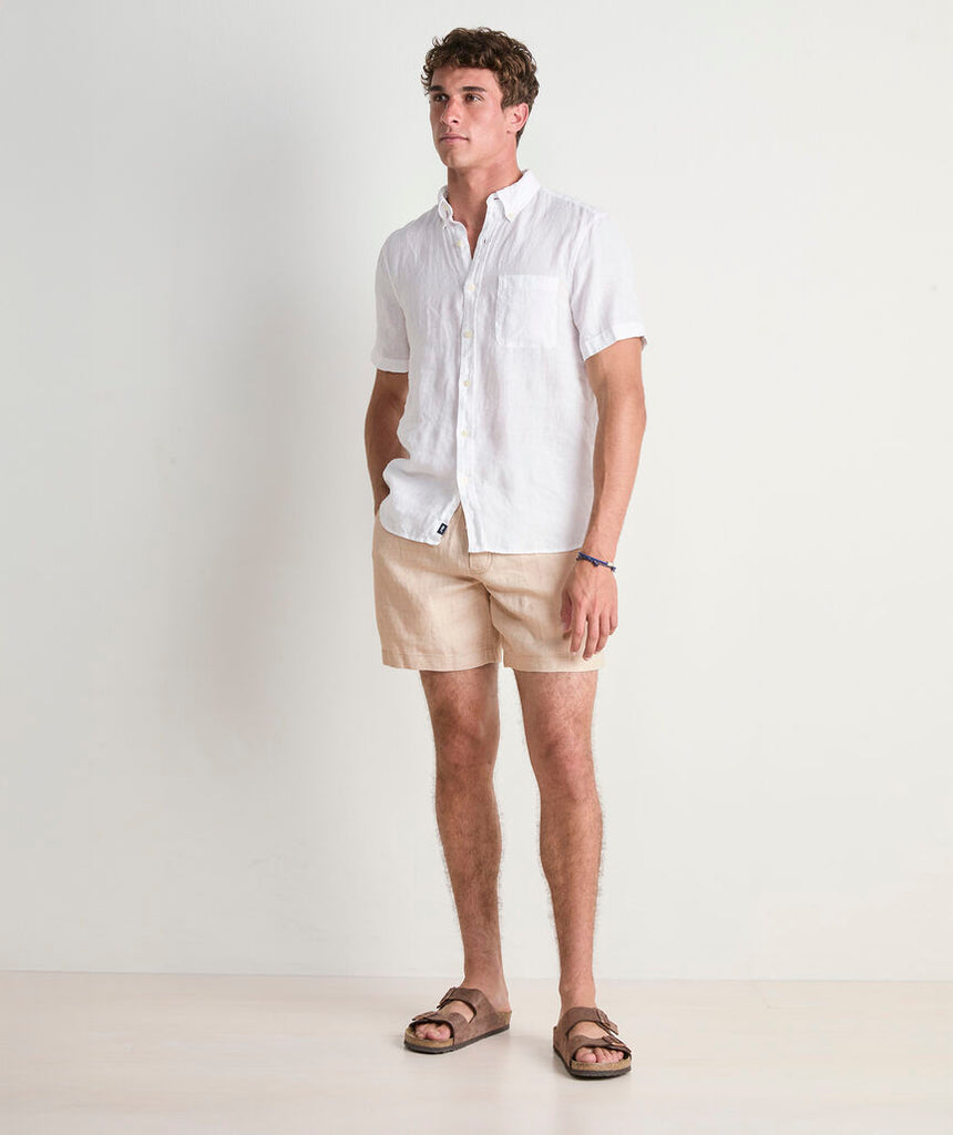 Vineyard Vines Surfside Solid Linen Short-Sleeve Shirt