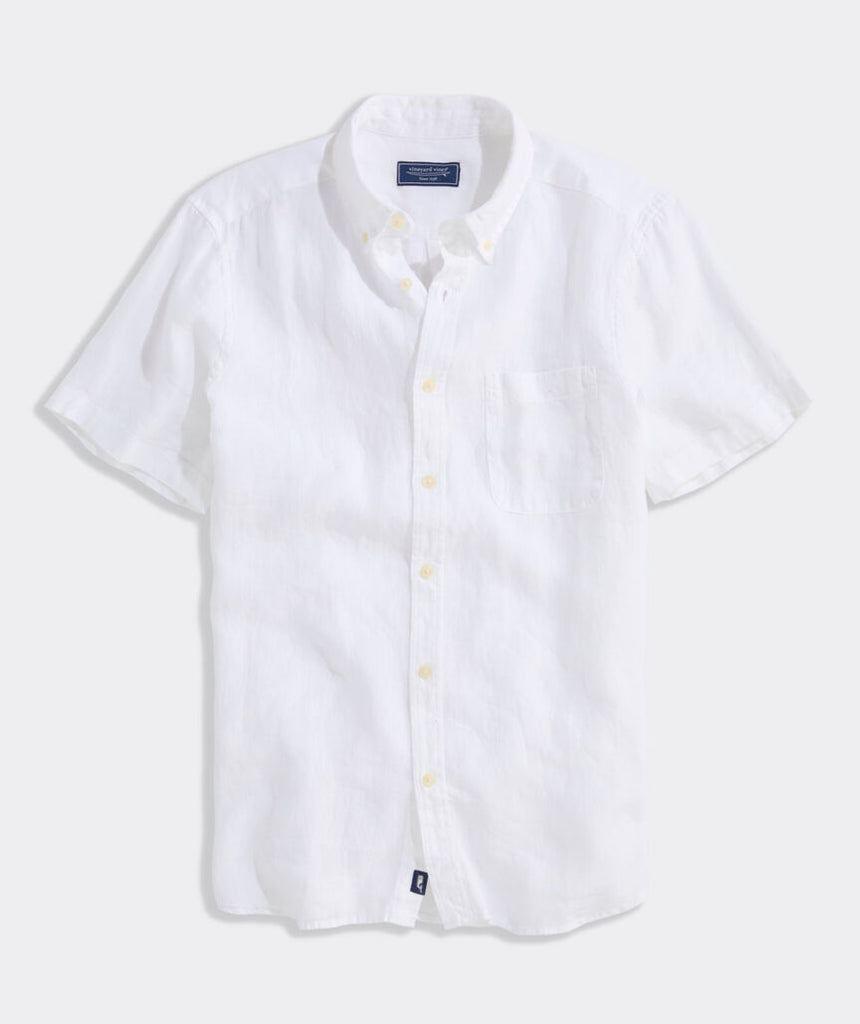 Vineyard Vines Surfside Solid Linen Short-Sleeve Shirt