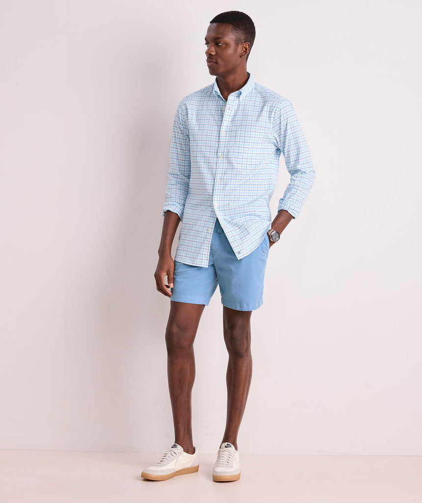 Vineyard Vines Moorings Tattersall Performance Cotton Shirt
