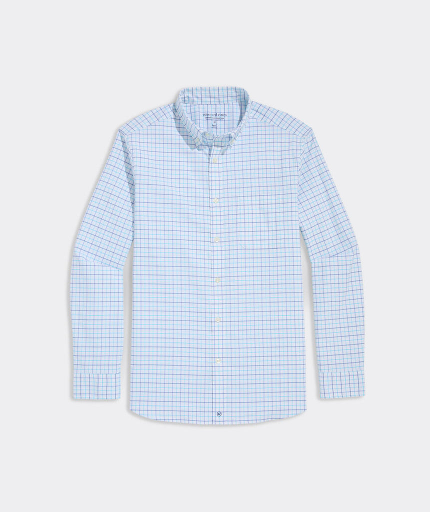 Vineyard Vines Moorings Tattersall Performance Cotton Shirt