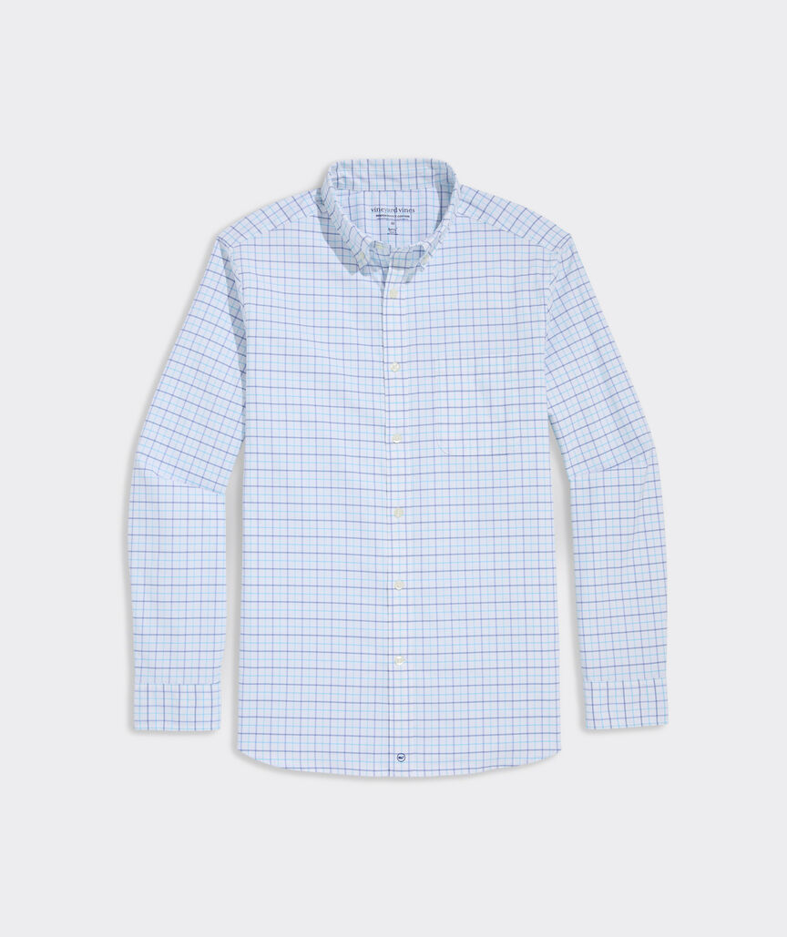 Vineyard Vines Moorings Tattersall Performance Cotton Shirt