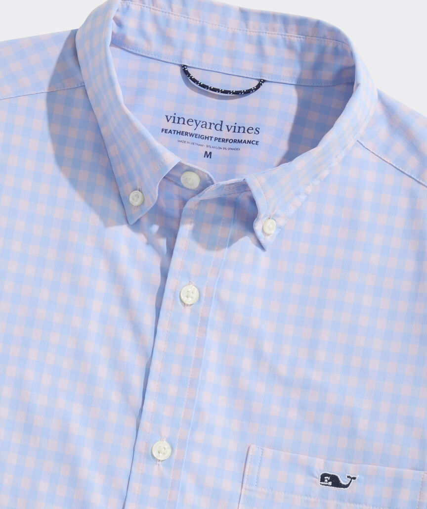 Vineyard Vines Topsail Gingham Featherweight Performance Shirt