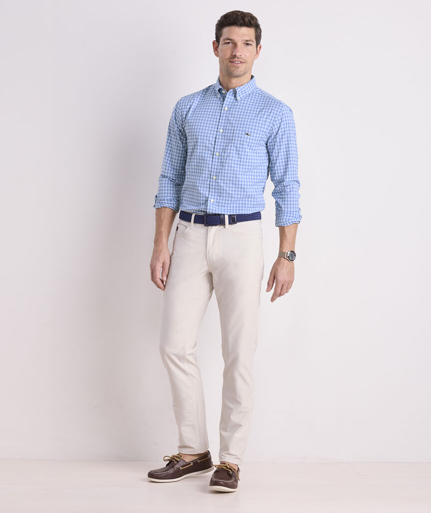 Vineyard Vines Topsail Gingham Featherweight Performance Shirt