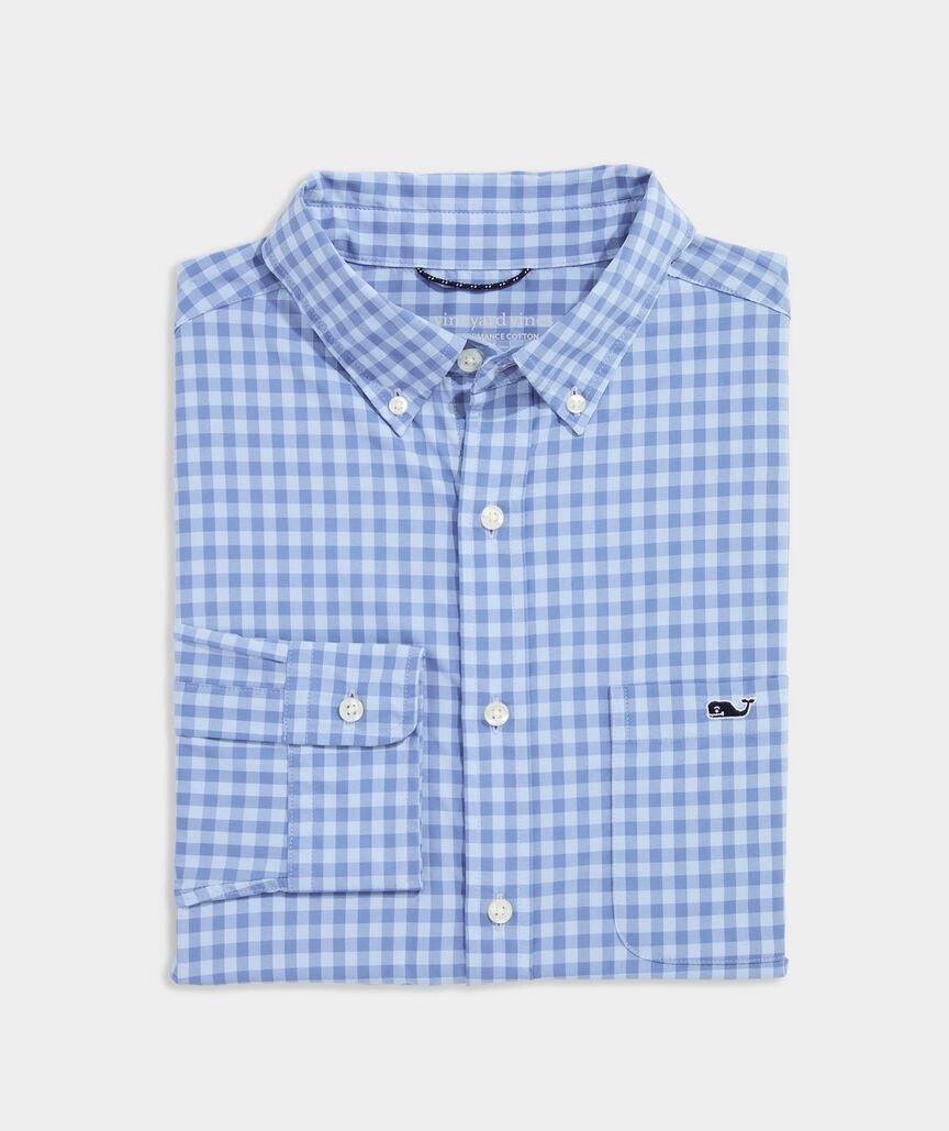 vineyard vines dress shirts Custom Vineyard Vines On-The-Go Gingham Stretch Performance Dress Shirt