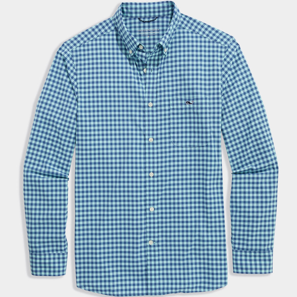 Vineyard Vines Topsail Gingham Featherweight Performance Shirt