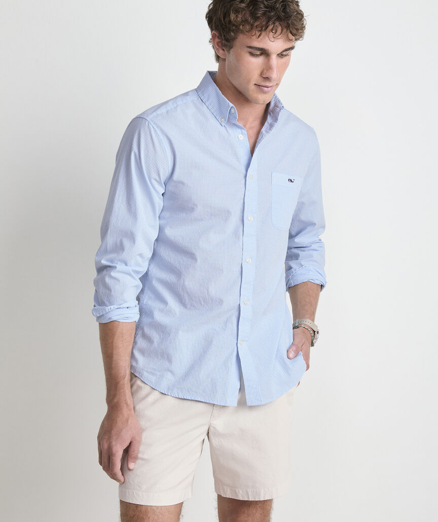 Vineyard Vines Anegada Gingham Perfect Wash Poplin Shirt