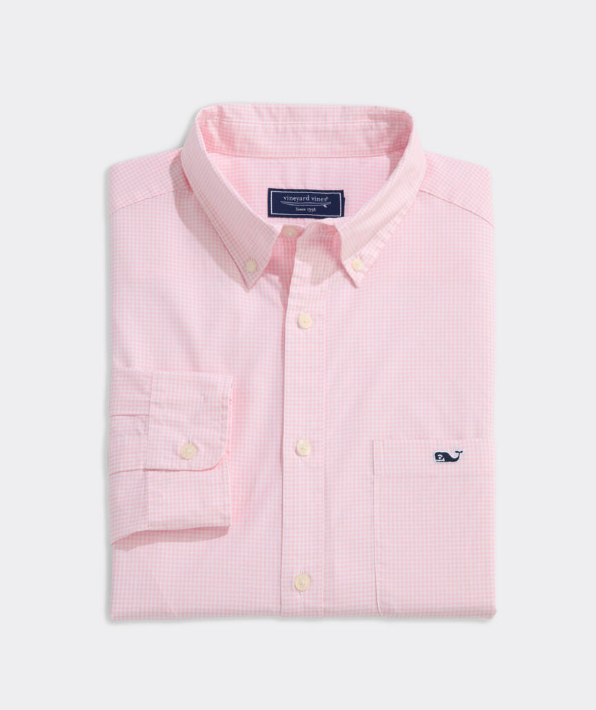 Vineyard Vines Anegada Gingham Perfect Wash Poplin Shirt