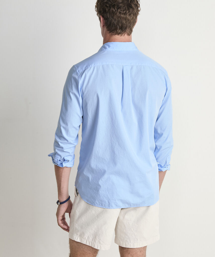 Vineyard Vines Shoreline Solid Perfect Wash Poplin Shirt