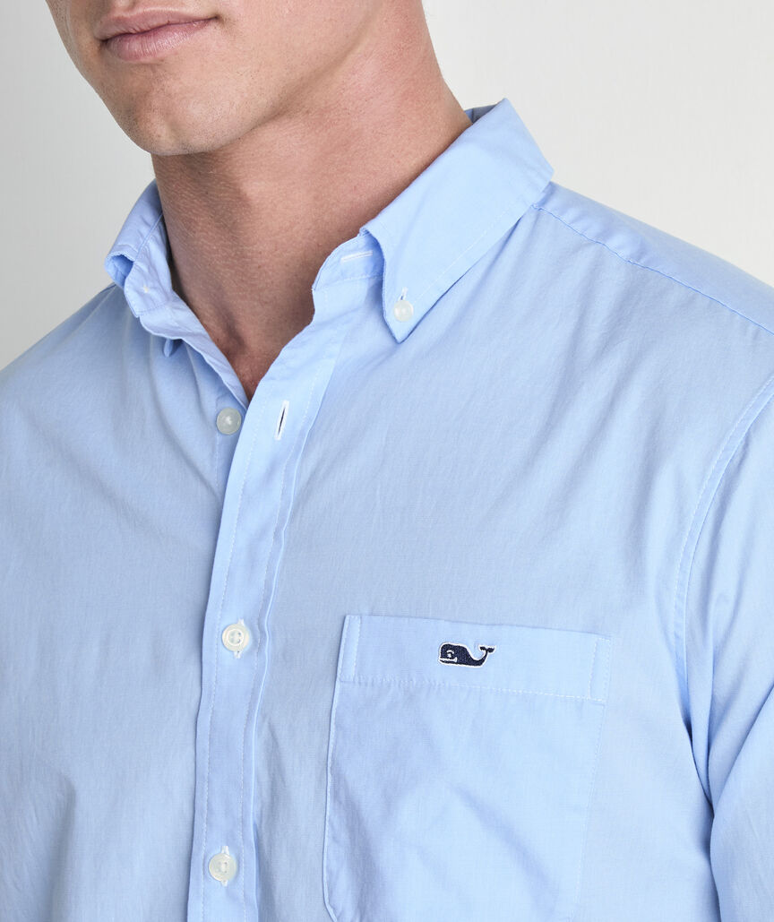 Vineyard Vines Shoreline Solid Perfect Wash Poplin Shirt