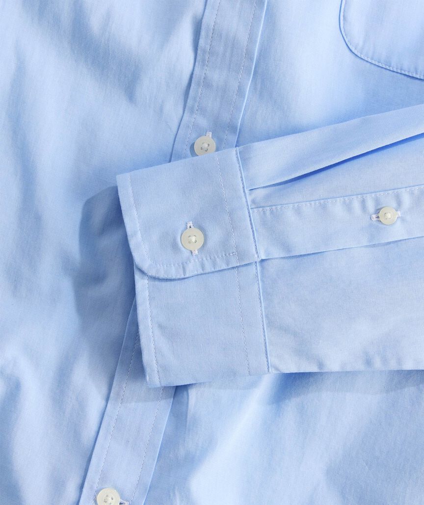Vineyard Vines Shoreline Solid Perfect Wash Poplin Shirt