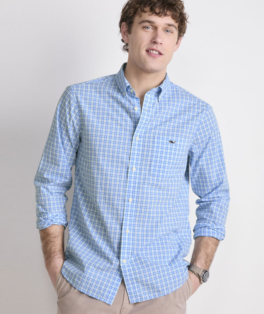 Vineyard Vines Tobago Check Perfect Wash Poplin Shirt