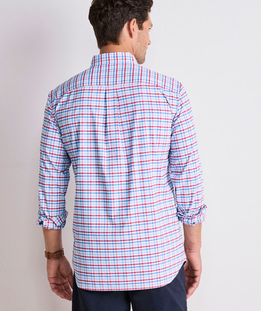 Vineyard Vines Road Town Tattersall Performance Cotton Shirt