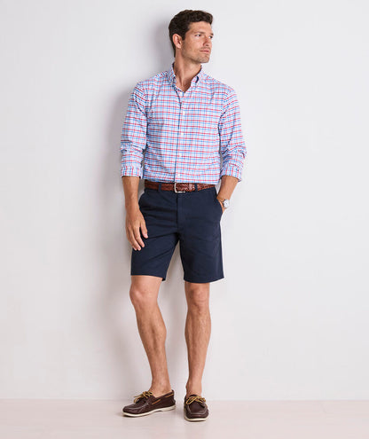 Vineyard Vines Road Town Tattersall Performance Cotton Shirt