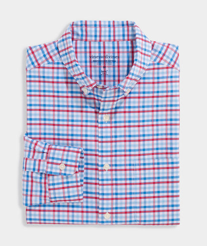 Vineyard Vines Road Town Tattersall Performance Cotton Shirt
