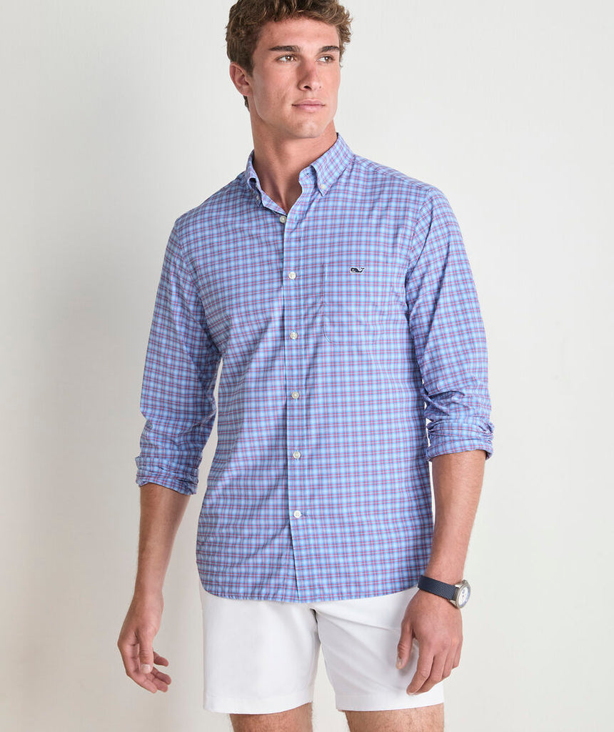 Vineyard Vines Cobia Check Featherweight Performance Shirt