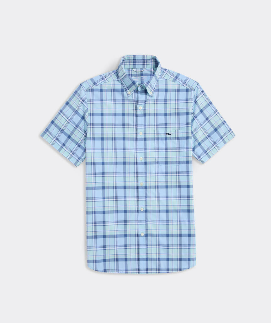 Vineyard Vines Leverick Plaid Featherweight Performance Short-Sleeve Shirt