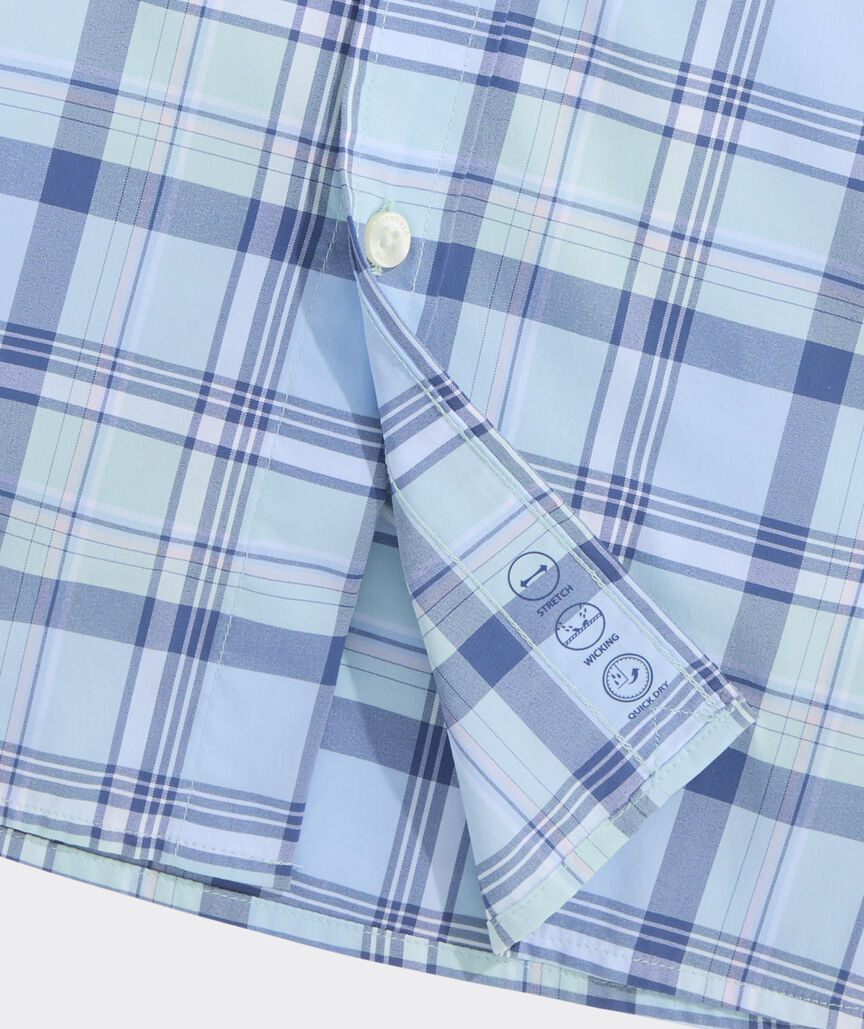 Vineyard Vines Leverick Plaid Featherweight Performance Short-Sleeve Shirt