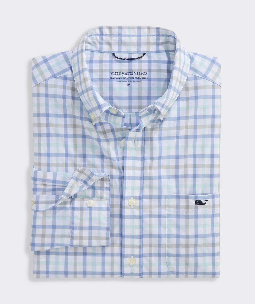 Vineyard Vines Wayward Tattersall Featherweight Performance Shirt