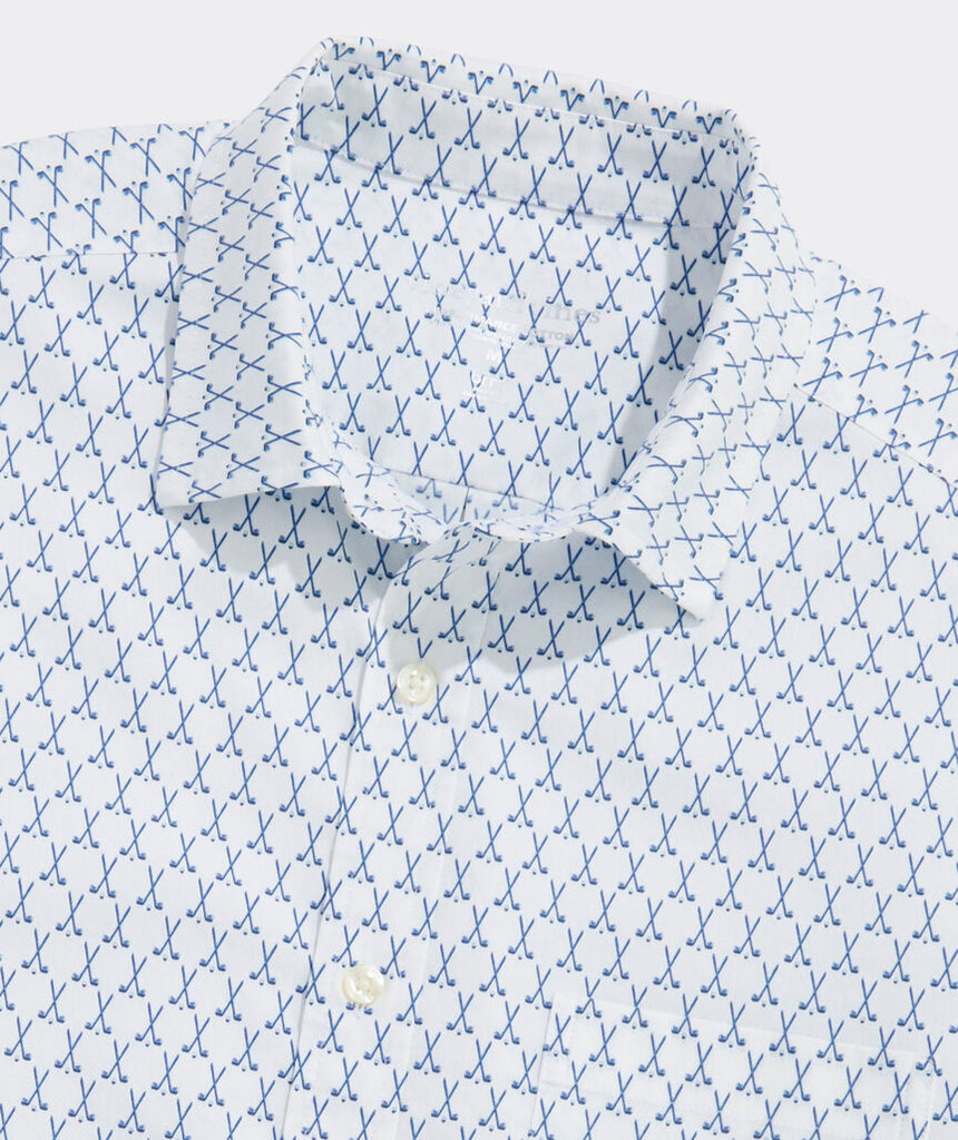 Vineyard Vines Country Clubs Performance Cotton Short-Sleeve Shirt