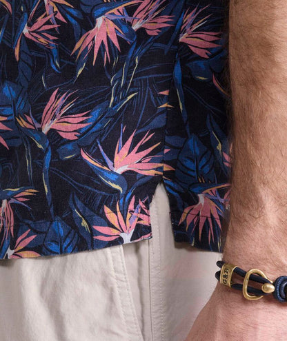 Vineyard Vines Birds of Paradise Linen Blend Short-Sleeve Cabana Shirt