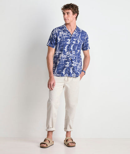 Vineyard Vines Anguilla Scenic Linen Blend Short-Sleeve Cabana Shirt