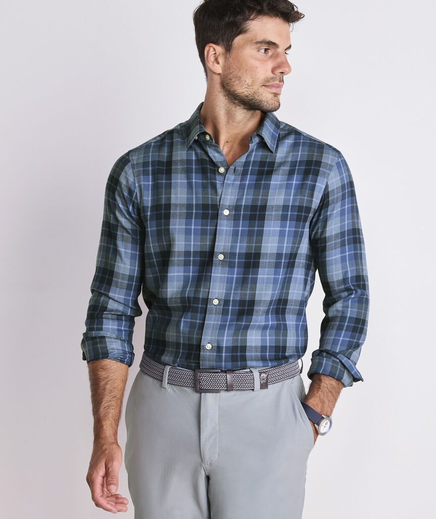 Vineyard Vines Brant Point Plaid Tech Twill Shirt