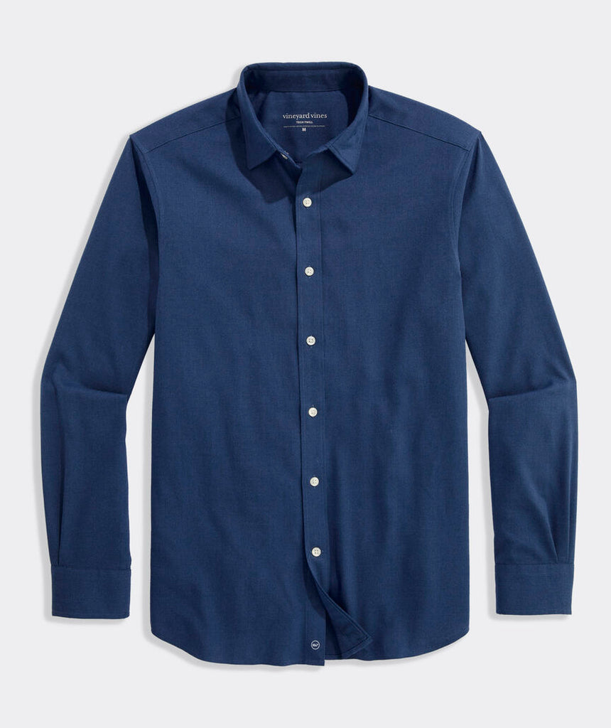 Vineyard Vines Huntington Heathered Solid Tech Twill Shirt
