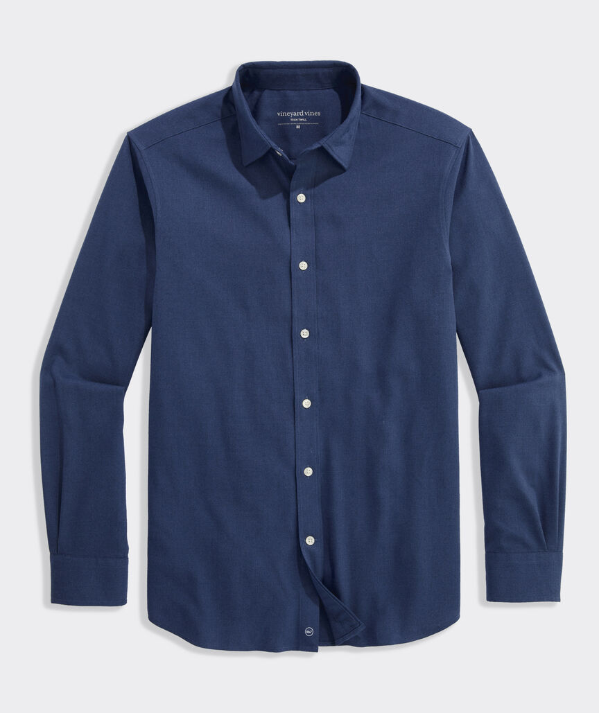 Vineyard Vines Huntington Heathered Solid Tech Twill Shirt