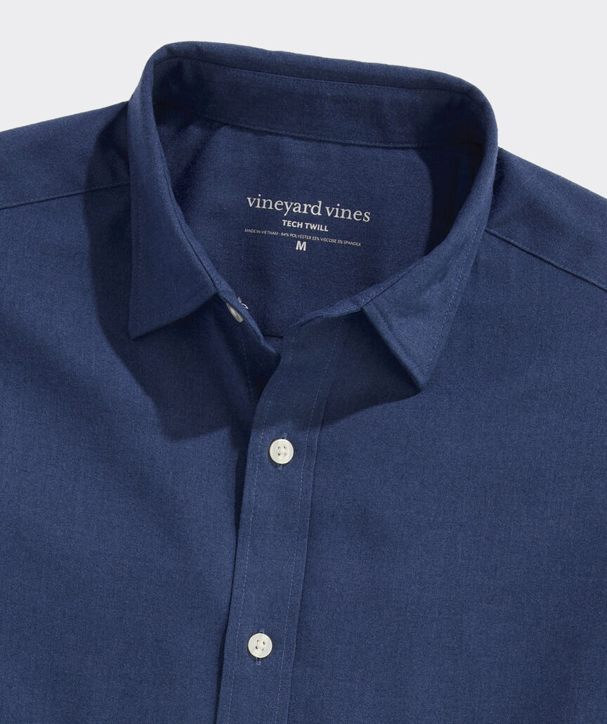 Vineyard Vines Huntington Heathered Solid Tech Twill Shirt