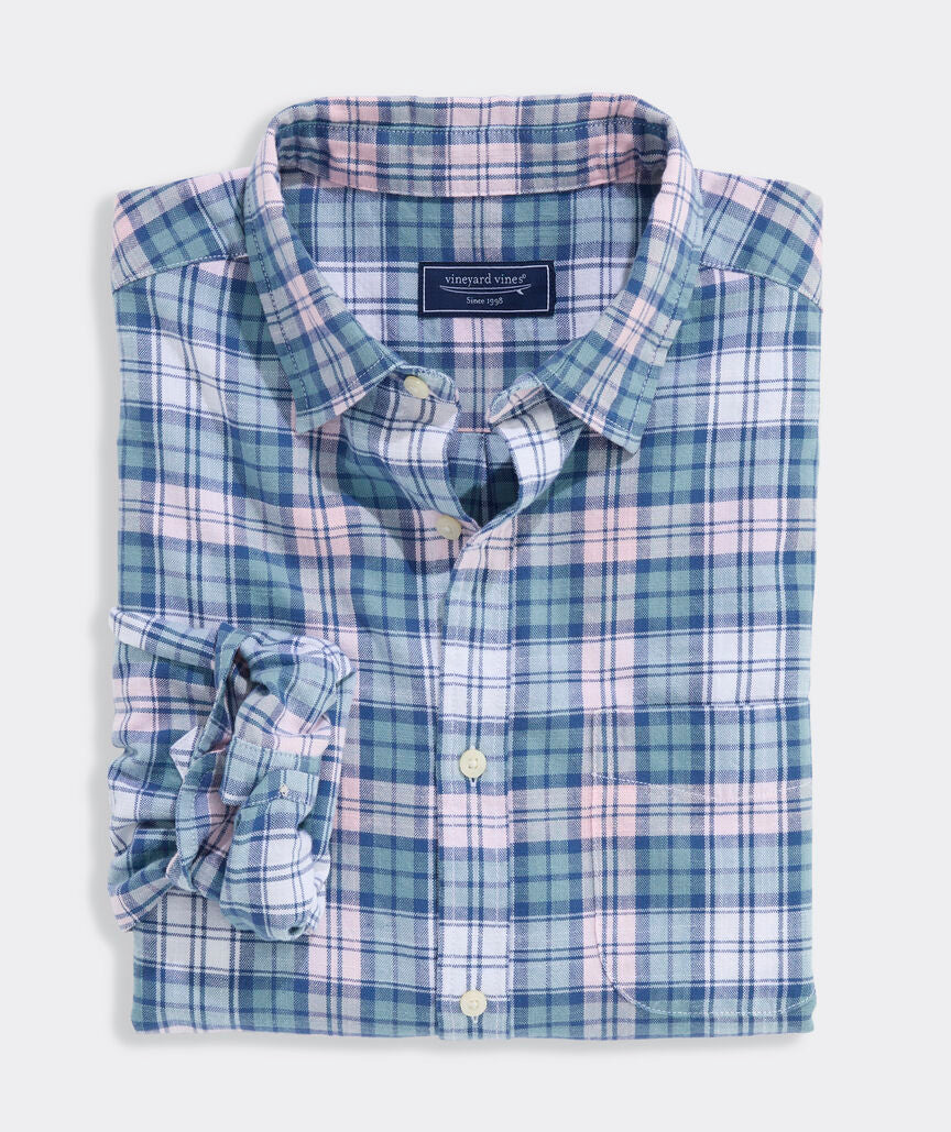 Vineyard Vines Nobadeer Plaid Island Cotton Shirt