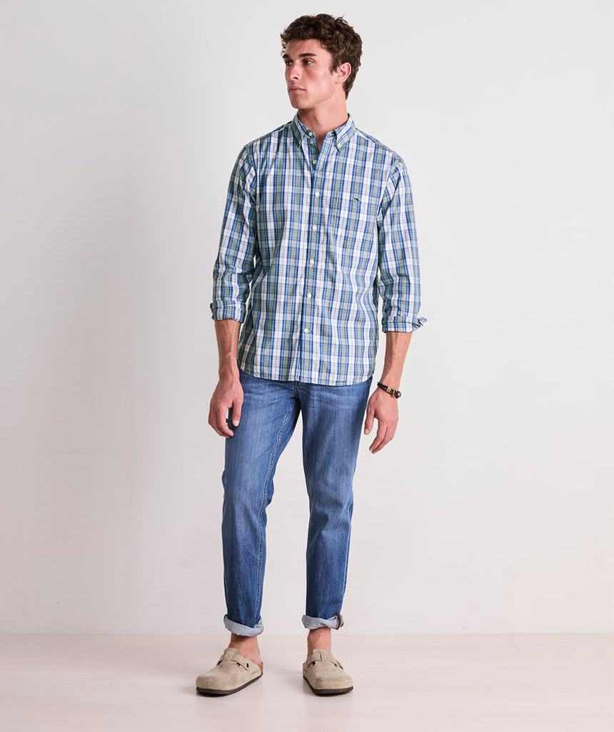 Vineyard Vines Washashore Plaid Perfect Wash Poplin Shirt