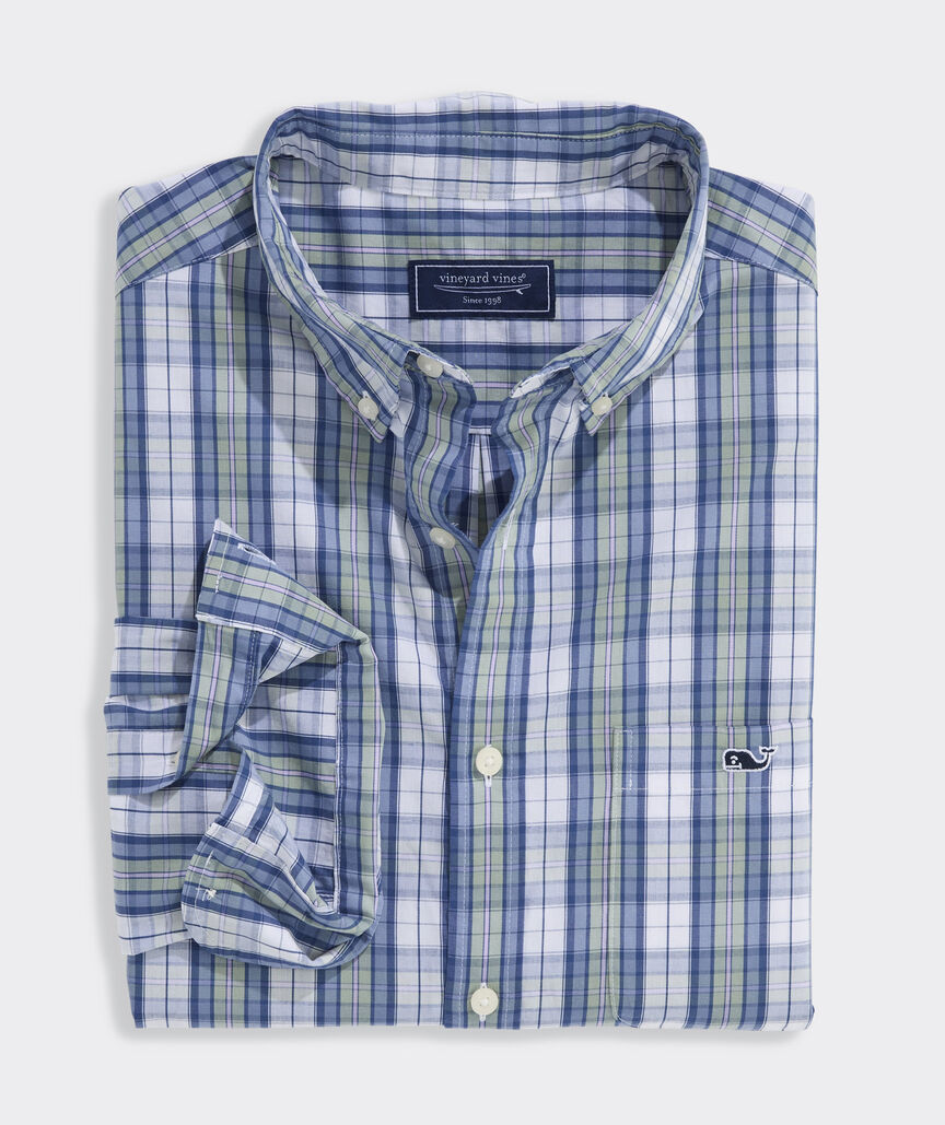 Vineyard Vines Washashore Plaid Perfect Wash Poplin Shirt