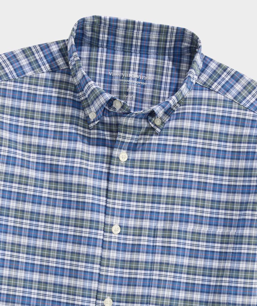 Vineyard Vines Faraway Plaid Performance Cotton Shirt