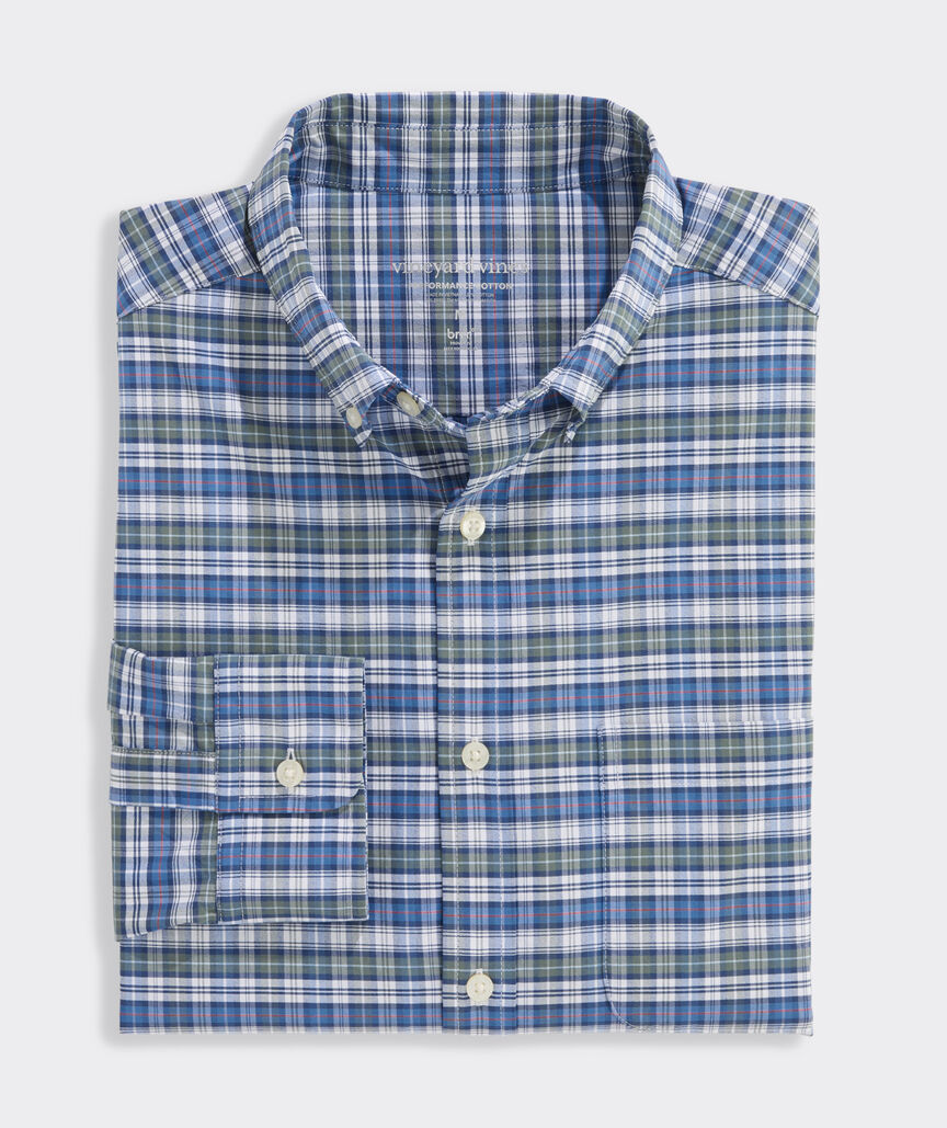 Vineyard Vines Faraway Plaid Performance Cotton Shirt