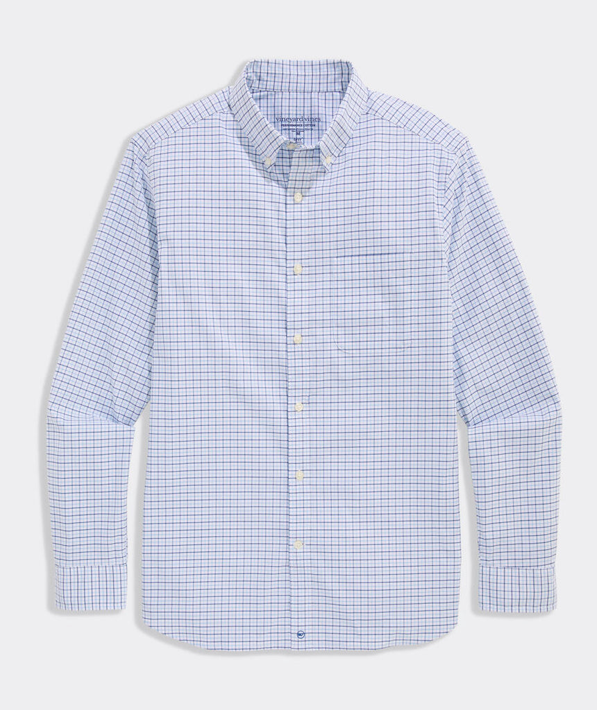 Vineyard Vines Wauwinet Tattersall Performance Cotton Shirt