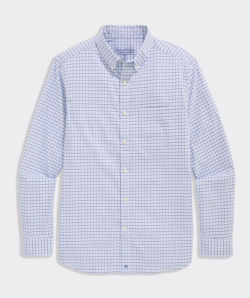 Vineyard Vines Wauwinet Tattersall Performance Cotton Shirt