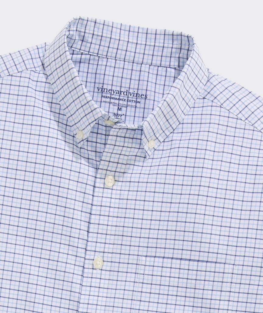 Vineyard Vines Wauwinet Tattersall Performance Cotton Shirt