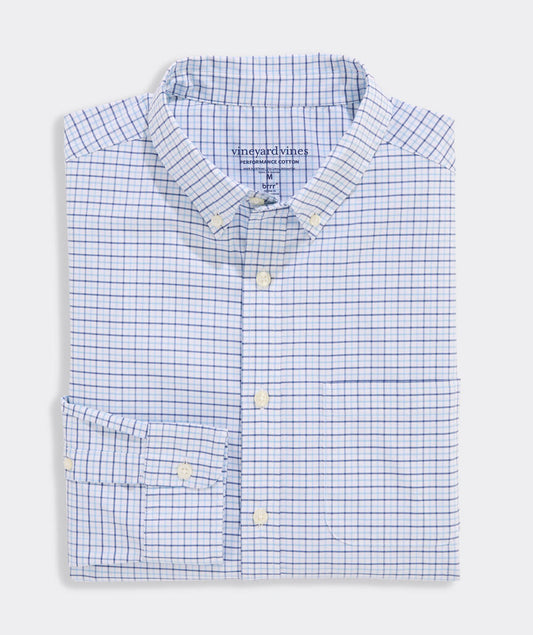 Vineyard Vines Wauwinet Tattersall Performance Cotton Shirt