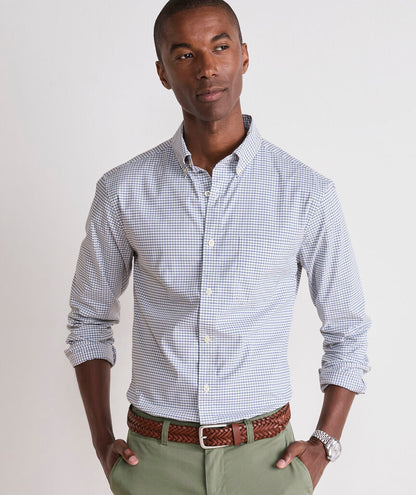 Vineyard Vines Wauwinet Tattersall Performance Cotton Shirt