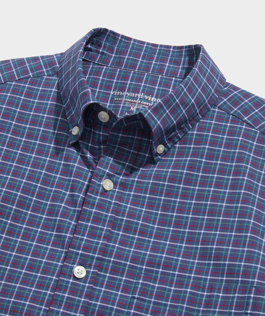 Vineyard Vines Performance Cotton Wauwinet Tattersall Shirt