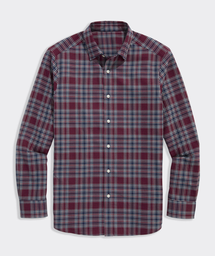 Vineyard Vines Performance Brushed Tech Twill Sherburne Plaid Shirt