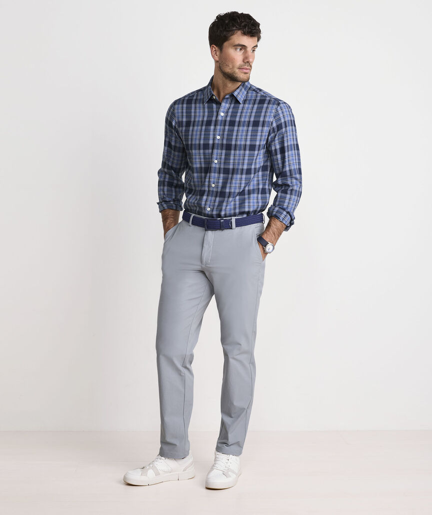 Vineyard Vines Performance Brushed Tech Twill Sherburne Plaid Shirt