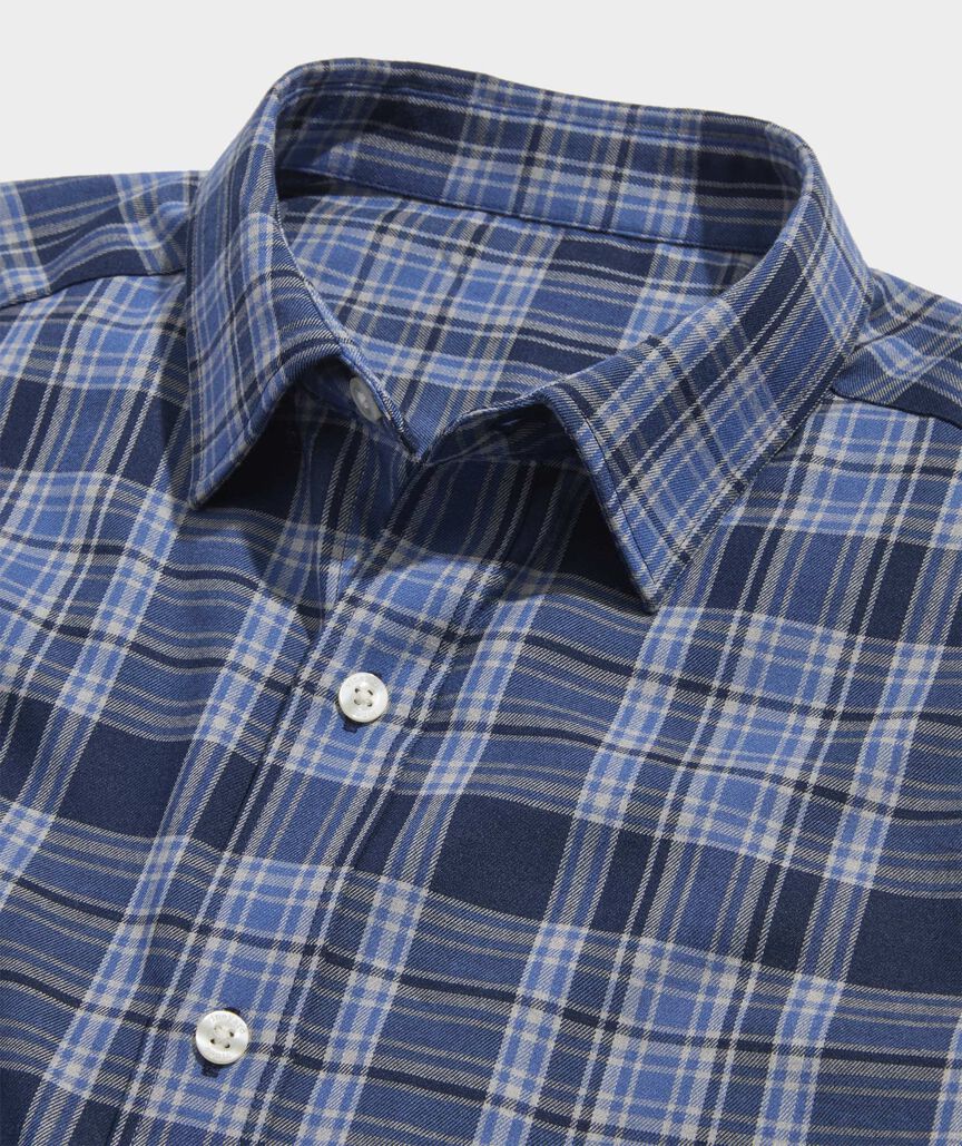 Vineyard Vines Performance Brushed Tech Twill Sherburne Plaid Shirt