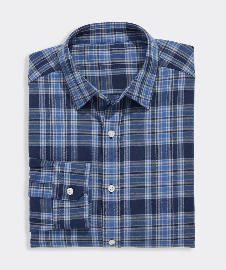 Vineyard Vines Performance Brushed Tech Twill Sherburne Plaid Shirt