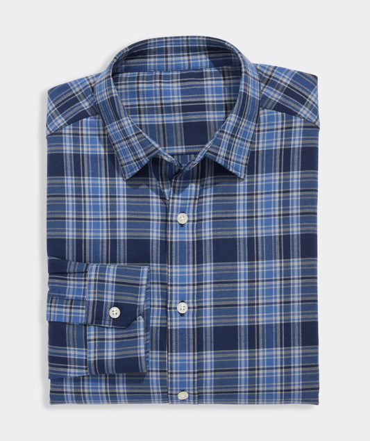 Vineyard Vines Performance Brushed Tech Twill Sherburne Plaid Shirt