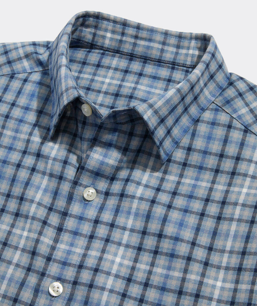 Vineyard Vines Performance Brushed Tech Twill Madaket Tattersall Shirt